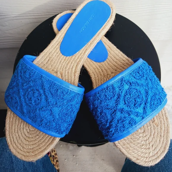 Tori Burch Blue night espadrille slides - Picture 2 of 7
